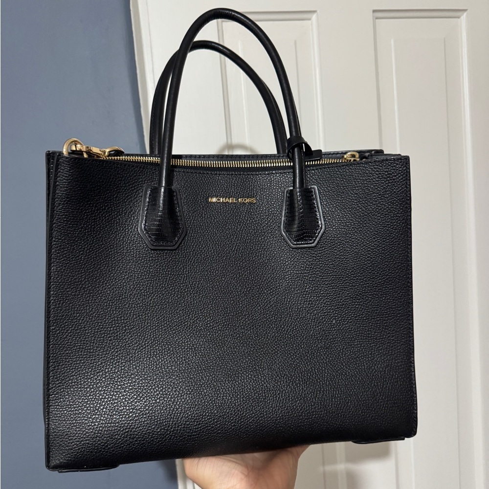 Michael Kors Black Pebbled Leather Handbag